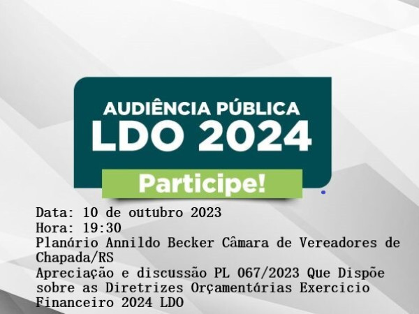 Audiência Pública LDO