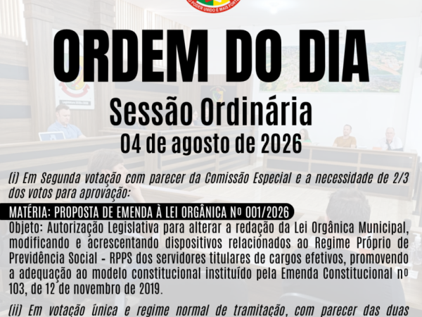 Hoje tem sessão! Te esperamos a partir das 20 horas em nosso Plenário.