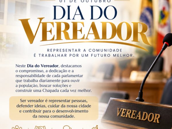 01 de outubro | Dia do Vereador