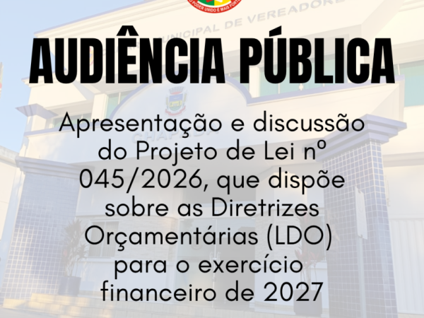 Convite Audiência Pública - 20 de outubro de 2026