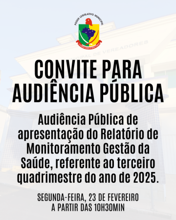 Convite para Audiência Pública