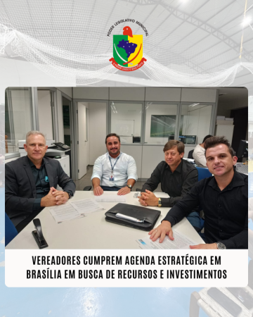 Vereadores cumprem agenda estratégica em Brasília em busca de recursos e investimentos