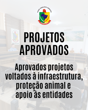 Aprovados projetos voltados à infraestrutura, proteção animal e apoio às entidades