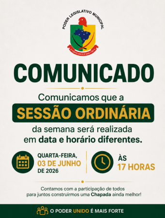 Sessão Ordinária da Semana!