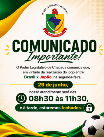 Atenção para mudança no horário de atendimento nesta segunda!